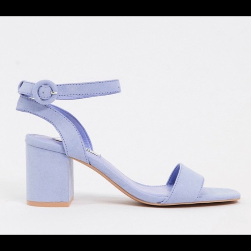 Kitten heel sandals in blue
